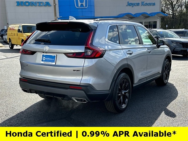 Certified 2025 Honda CR-V Sport with VIN 7FARS6H59SE077852 for sale in Manassas, VA