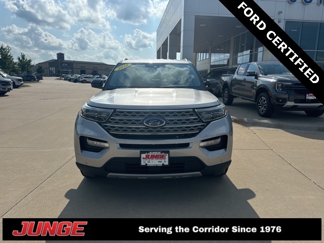 Certified 2021 Ford Explorer Limited with VIN 1FMSK8FH1MGA87737 for sale in North Liberty, IA