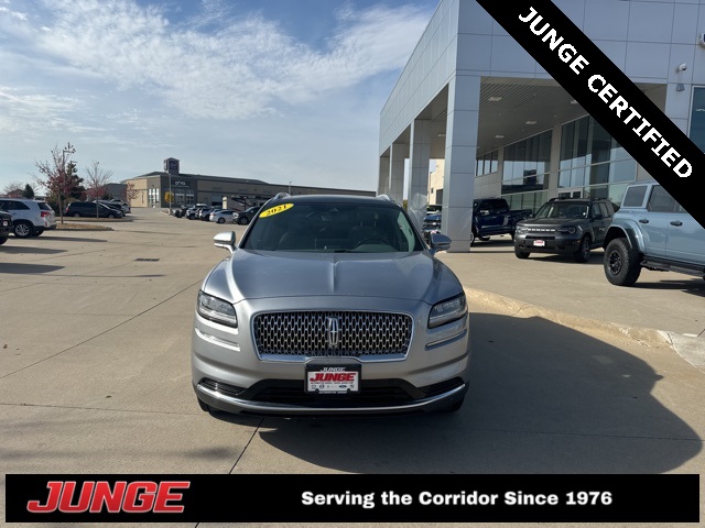 Certified 2021 Lincoln Nautilus Reserve with VIN 2LMPJ8KPXMBL08219 for sale in North Liberty, IA