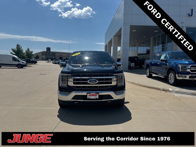 Certified 2021 Ford F-150 Lariat with VIN 1FTFW1ED9MFA93341 for sale in North Liberty, IA