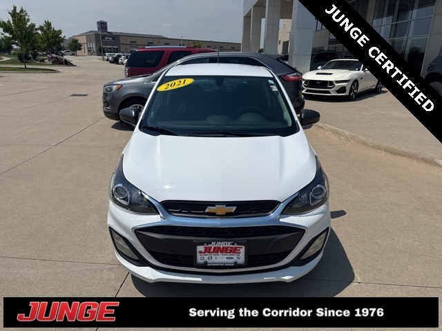 Certified 2021 Chevrolet Spark LS with VIN KL8CB6SA4MC710953 for sale in North Liberty, IA