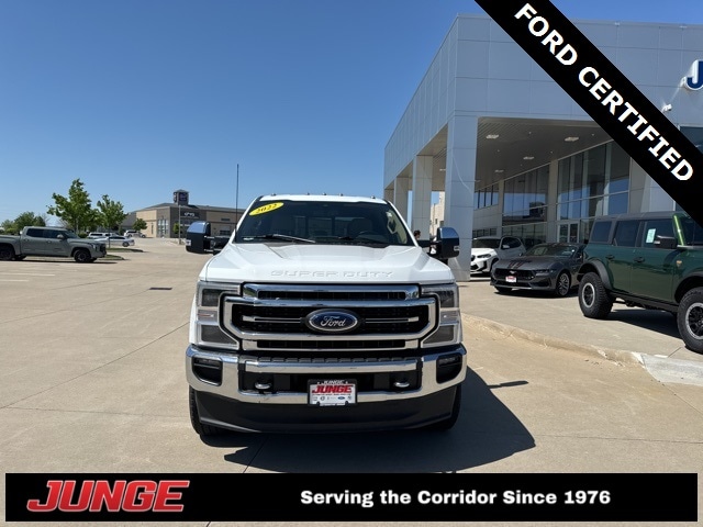 Certified 2022 Ford F-350 Super Duty Lariat with VIN 1FT8W3BT3NEE78580 for sale in North Liberty, IA