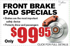Front Brake Pad Specials