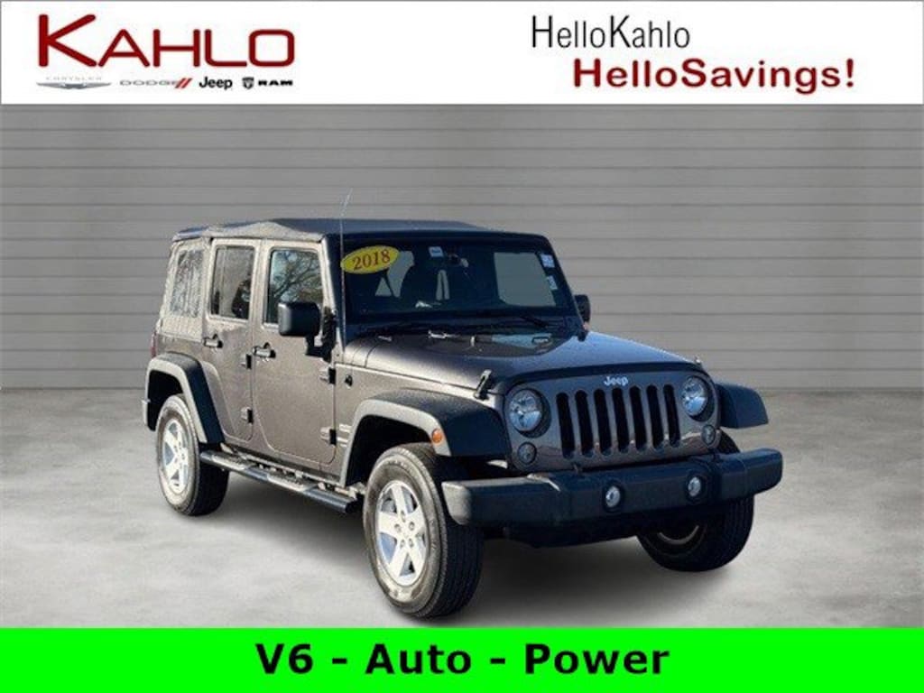 Used 2018 Jeep Wrangler JK Unlimited Sport S SUV