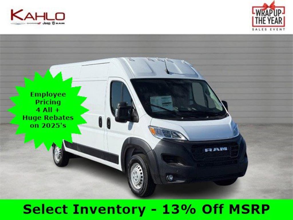 New 2025 Ram ProMaster 3500 Tradesman Cargo Van