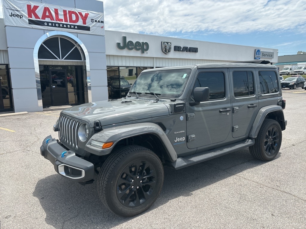 Used 2023 Jeep Wrangler 4xe Sahara 4XE with VIN 1C4JJXP63PW513948 for sale in Chickasha, OK