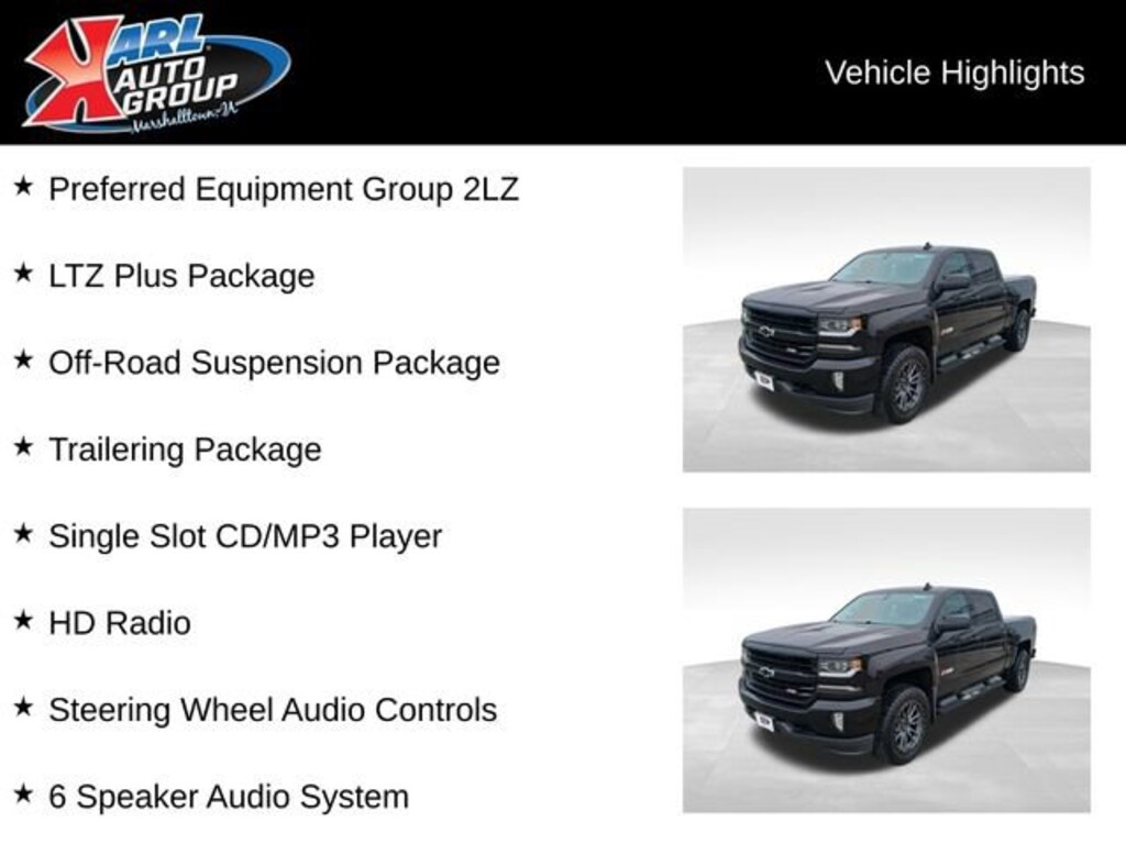 Used 2017 Chevrolet Silverado 1500 LTZ Truck