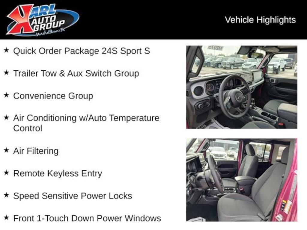 Used 2024 Jeep Wrangler 4-Door Sport S 4x4 SUV