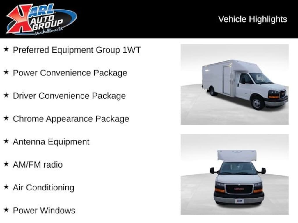 New 2025 GMC Savana Cutaway 3500 1WT Cutaway Van