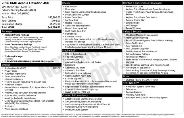 2026 GMC Acadia Elevation - Photo 17