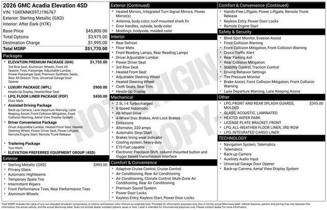 2026 GMC Acadia Elevation - Photo 16
