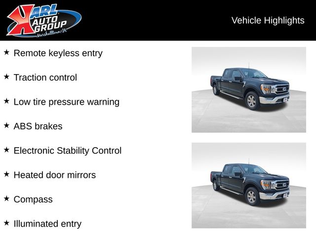 Used 2022 Ford F-150 XLT with VIN 1FTFW1E58NFA43346 for sale in Marshalltown, IA