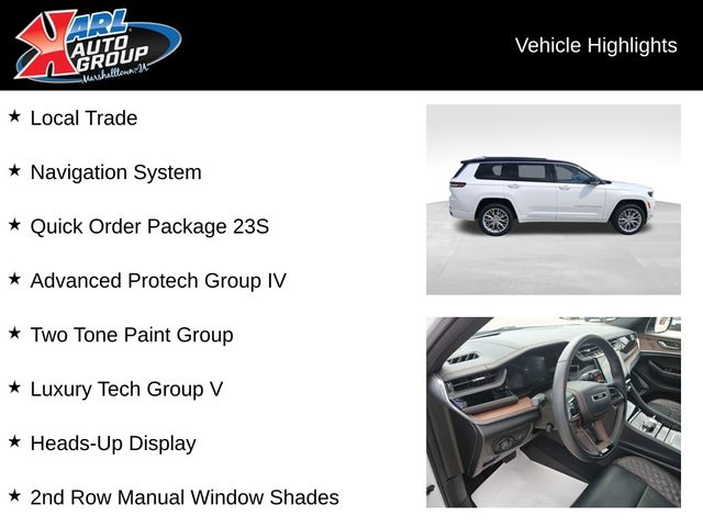 Used 2023 Jeep Grand Cherokee L Summit with VIN 1C4RJKEG0P8109253 for sale in Marshalltown, IA
