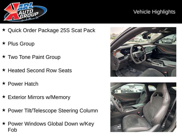 Used 2025 Dodge Charger Daytona Scat Pack with VIN 2C3CDBDKXSR210465 for sale in Marshalltown, IA