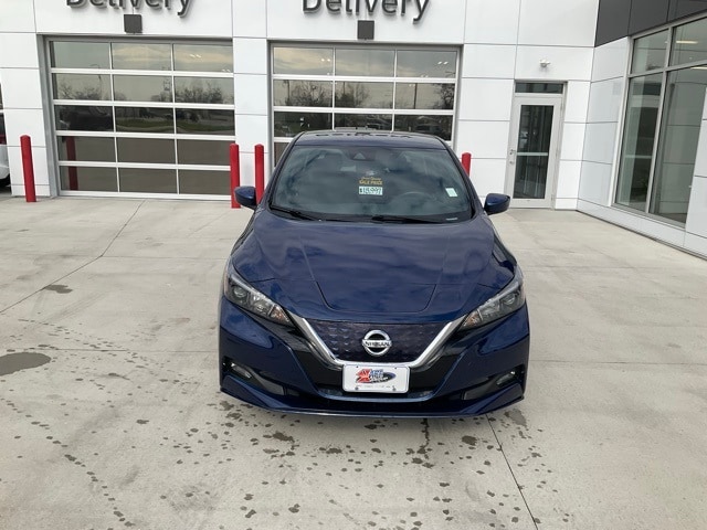 Used 2021 Nissan Leaf SV Plus with VIN 1N4BZ1CV5MC555807 for sale in Marshalltown, IA
