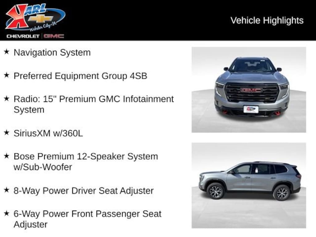 New 2026 GMC Acadia AT4 SUV