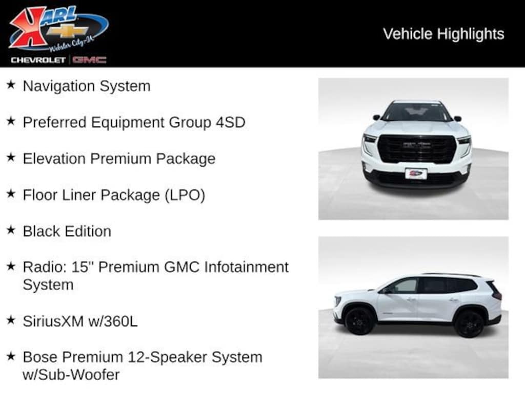 New 2026 GMC Acadia Elevation SUV