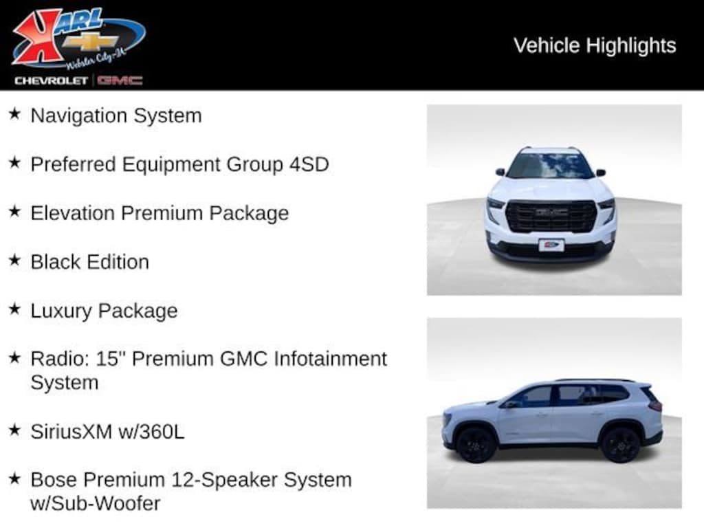 New 2026 GMC Acadia Elevation SUV