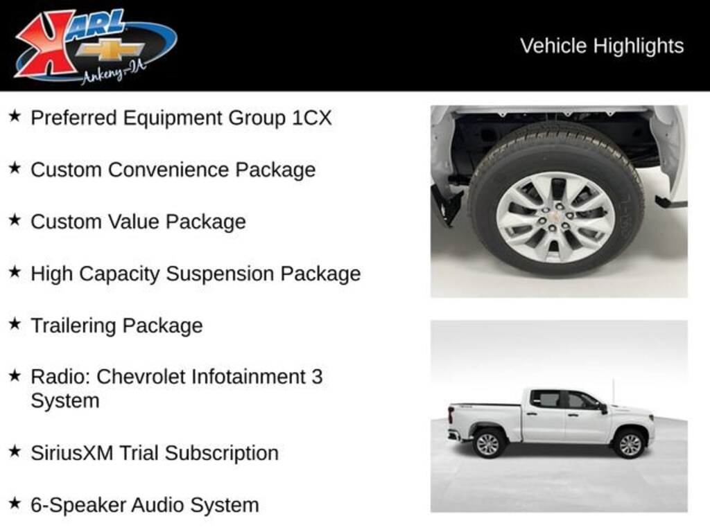 New 2026 Chevrolet Silverado 1500 Custom Truck Crew Cab