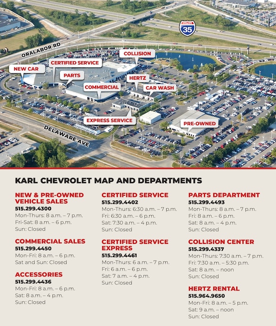 Karl Chevrolet Campus Map Karl Chevrolet Inc