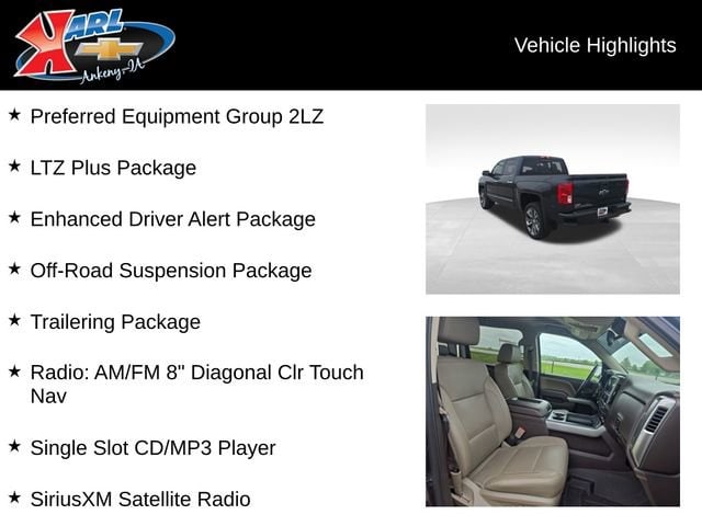 Used 2018 Chevrolet Silverado 1500 LTZ with VIN 3GCUKSEC2JG354142 for sale in Stuart, IA