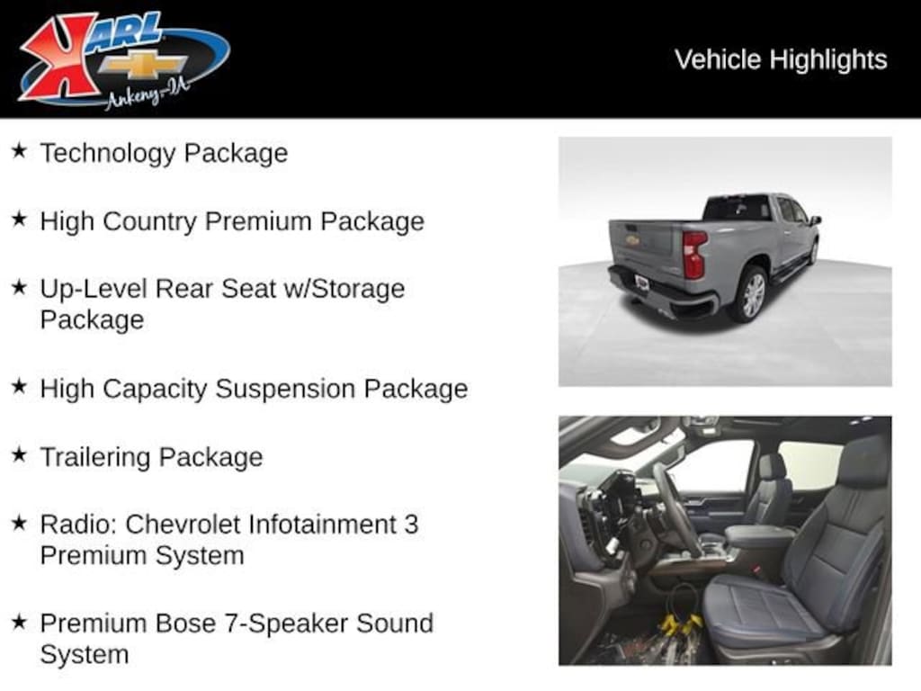 New 2026 Chevrolet Silverado 1500 High Country Truck Crew Cab