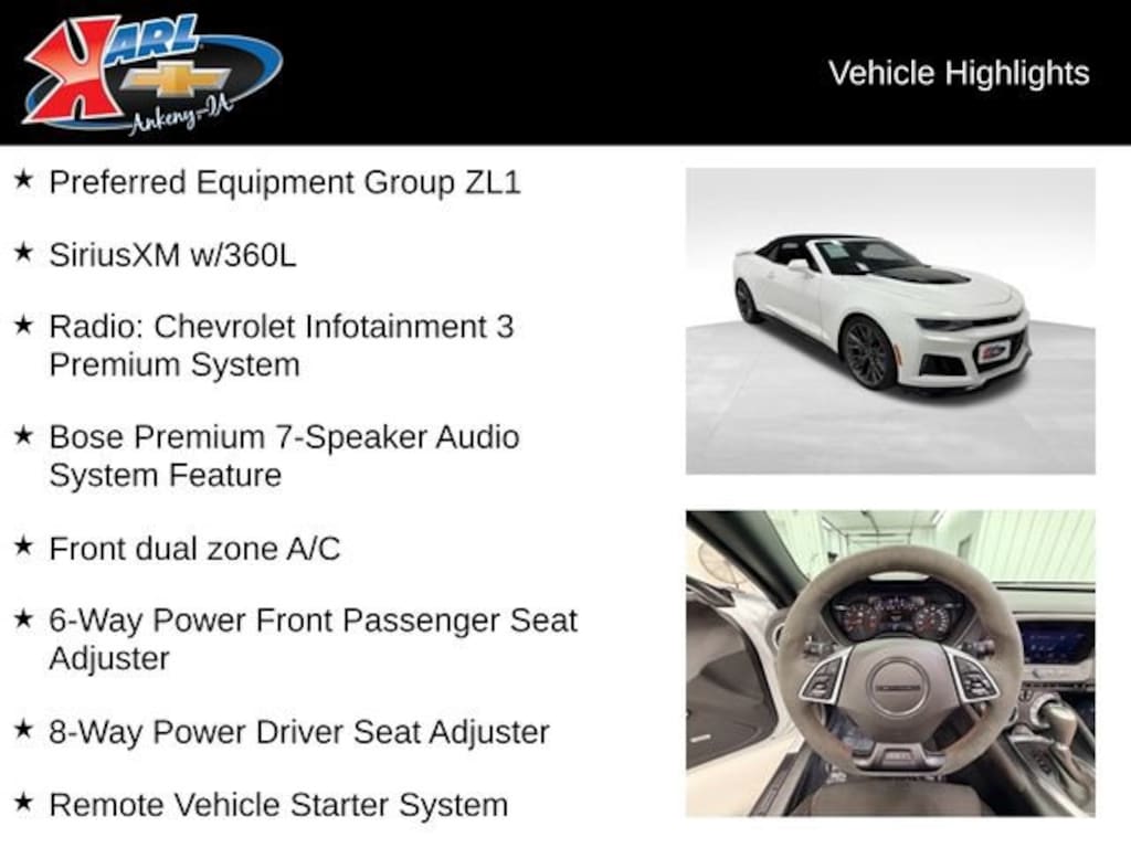 Used 2023 Chevrolet Camaro ZL1 Performance