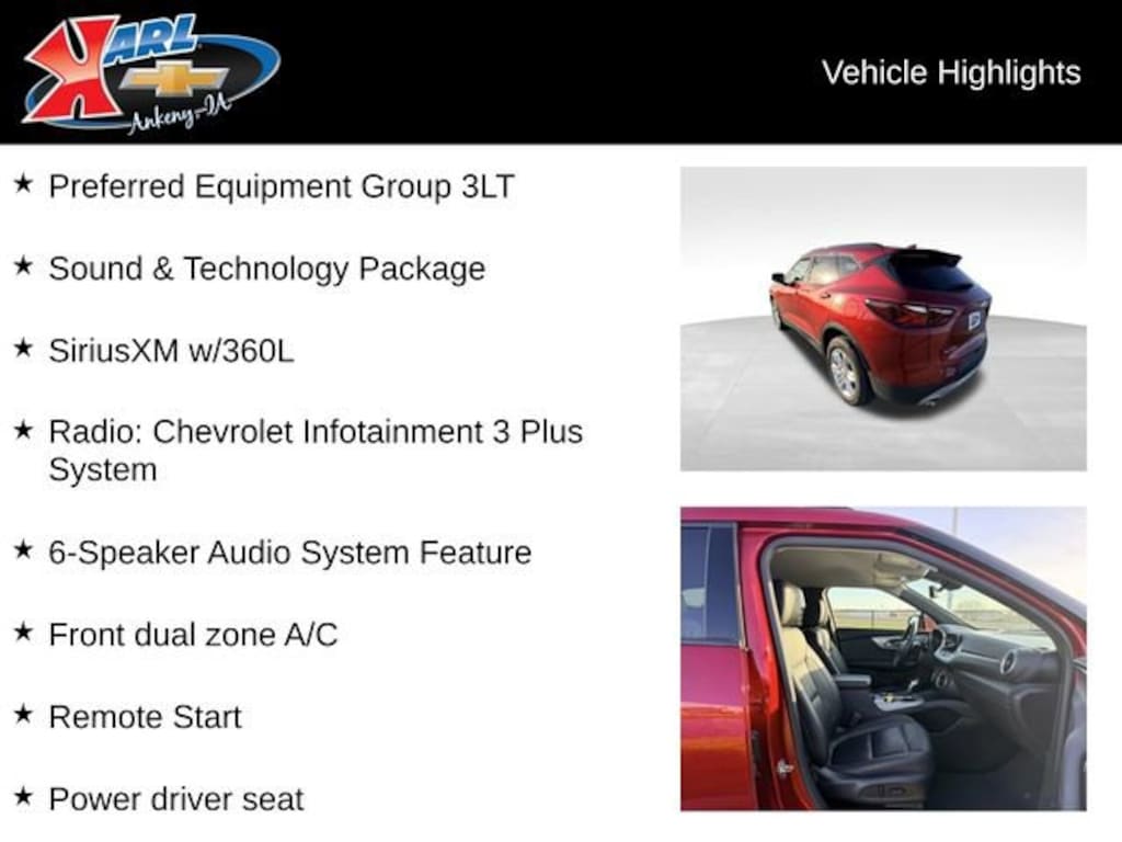 Used 2021 Chevrolet Blazer 3LT SUV