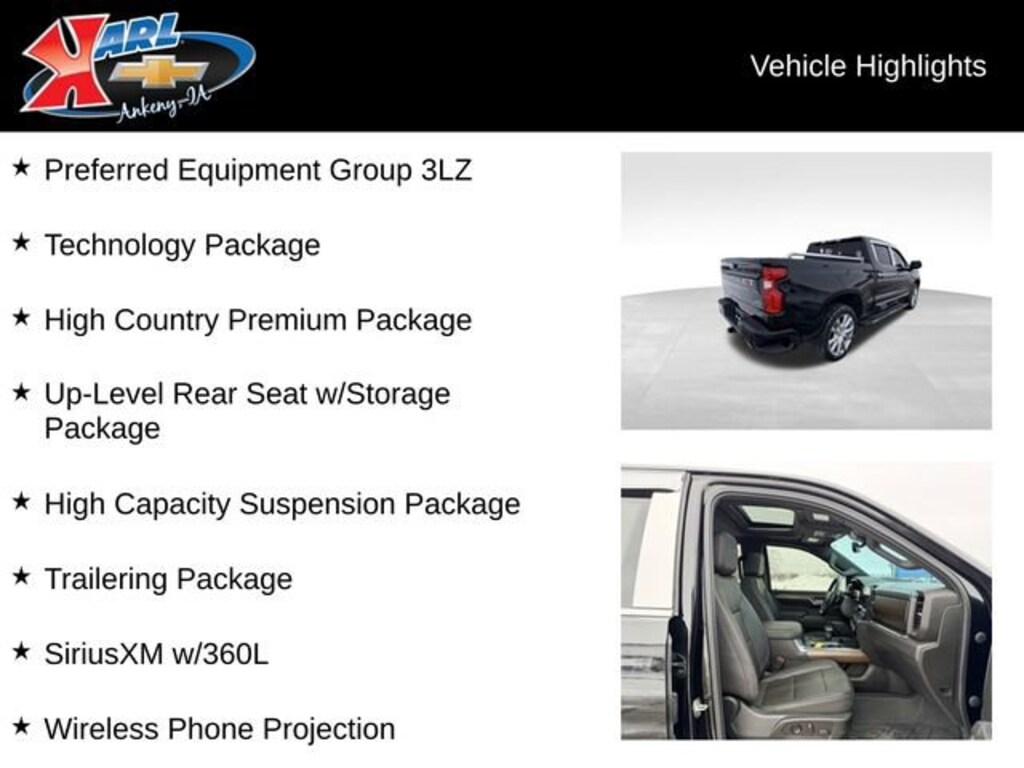 Used 2023 Chevrolet Silverado 1500 High Country Truck Crew Cab