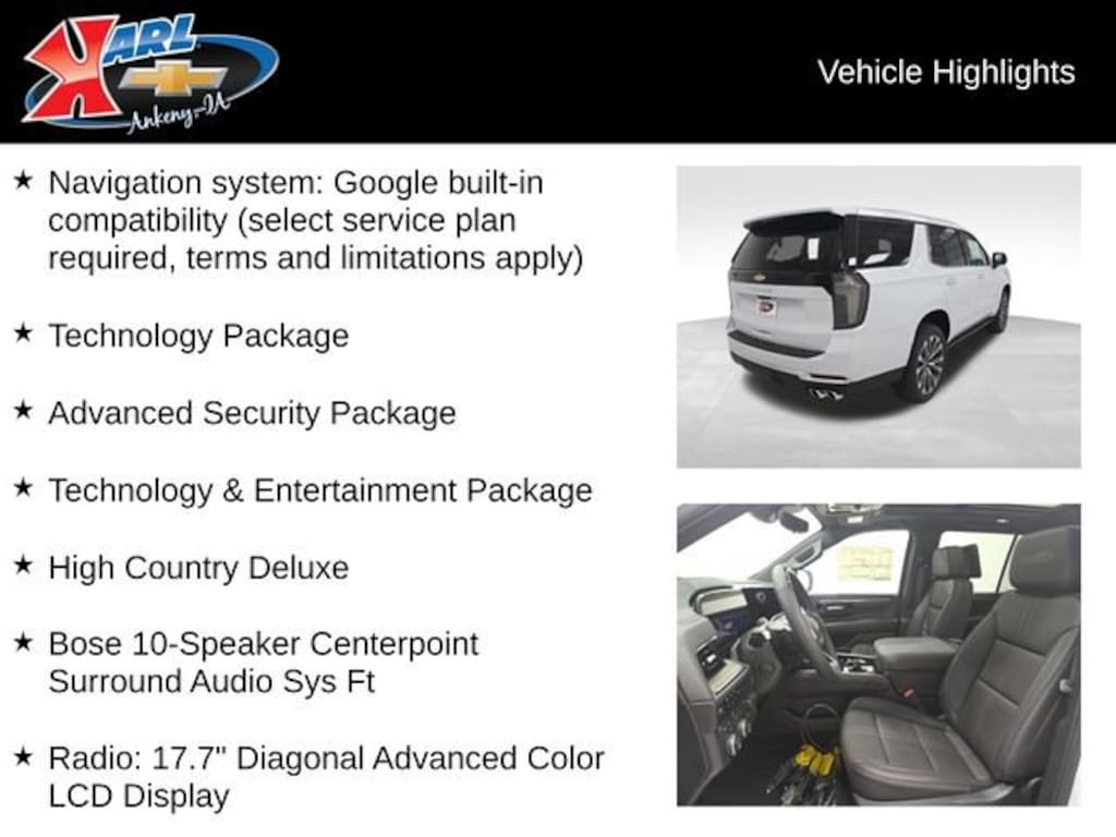 New 2026 Chevrolet Tahoe High Country SUV