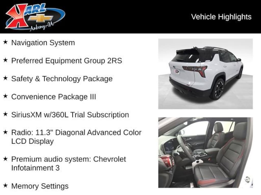 New 2026 Chevrolet Equinox RS SUV