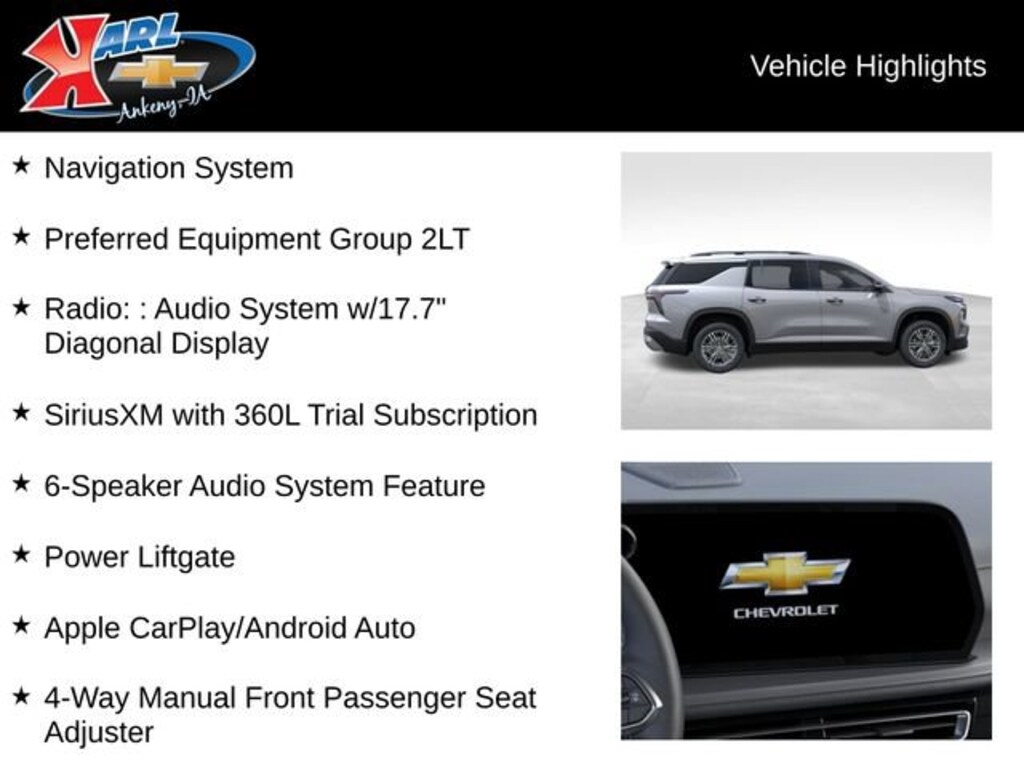 New 2026 Chevrolet Traverse LT SUV