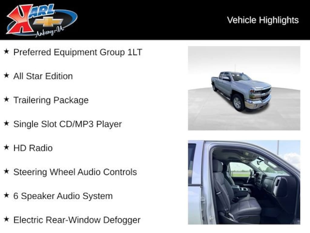 Used 2017 Chevrolet Silverado 1500 LT Truck Double Cab
