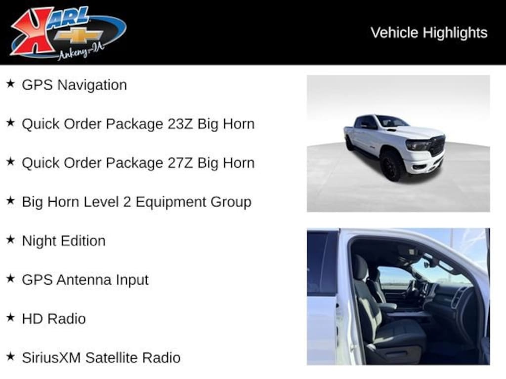 Used 2021 Ram 1500 Big Horn Crew Cab 4x4 57 Box Truck Crew Cab