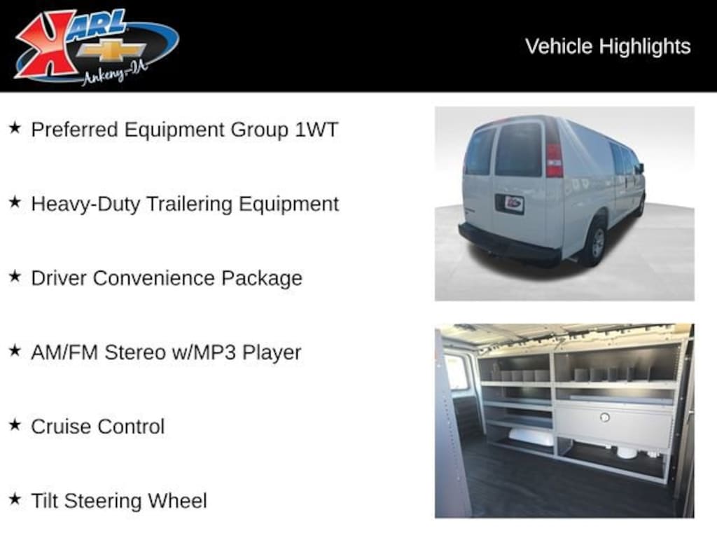 New 2025 Chevrolet Express Cargo 2500 WT Van