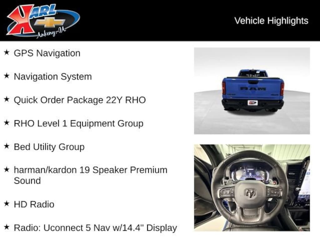 Used 2025 Ram 1500 RHO Crew Cab 4x4 57 Box Truck Crew Cab