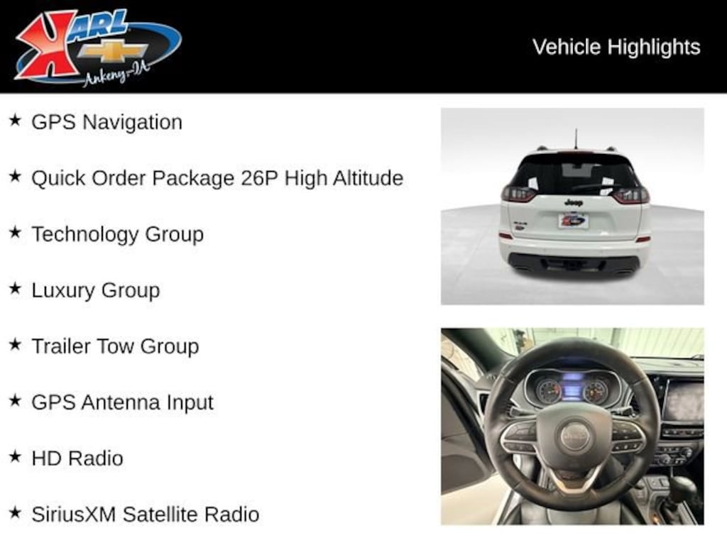 Used 2020 Jeep Cherokee High Altitude 4X4 SUV