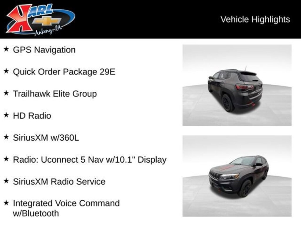 Used 2023 Jeep Compass Trailhawk 4x4 SUV