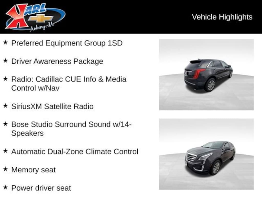 Used 2017 CADILLAC XT5 Luxury AWD SUV