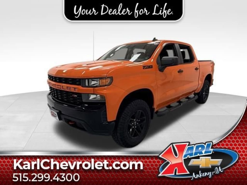 Used 2021 Chevrolet Silverado 1500 Custom Trail Boss Truck Crew Cab