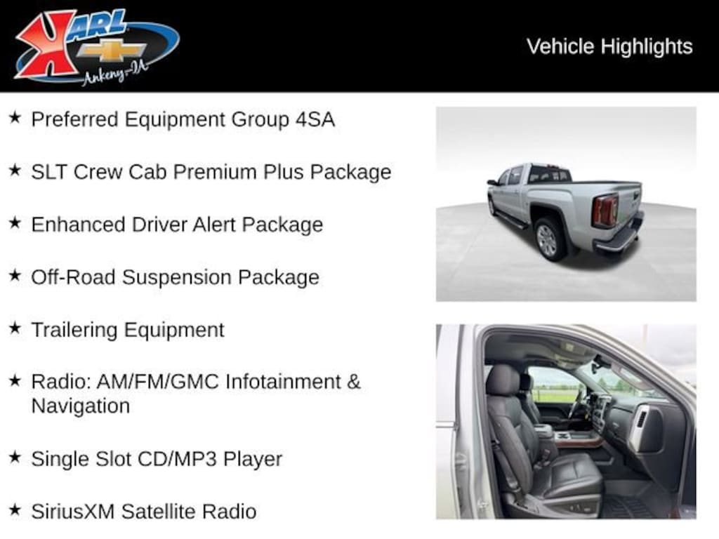 Used 2018 GMC Sierra 1500 SLT Truck Crew Cab