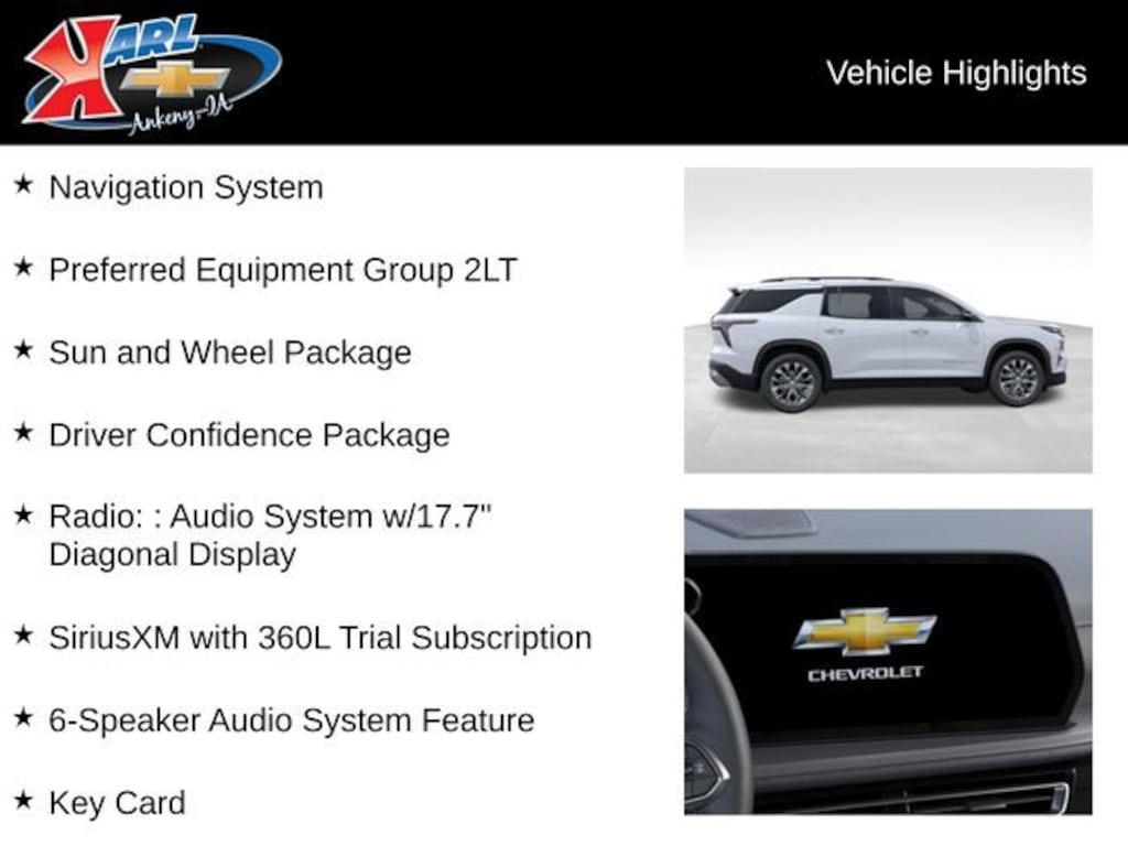 New 2026 Chevrolet Traverse LT SUV