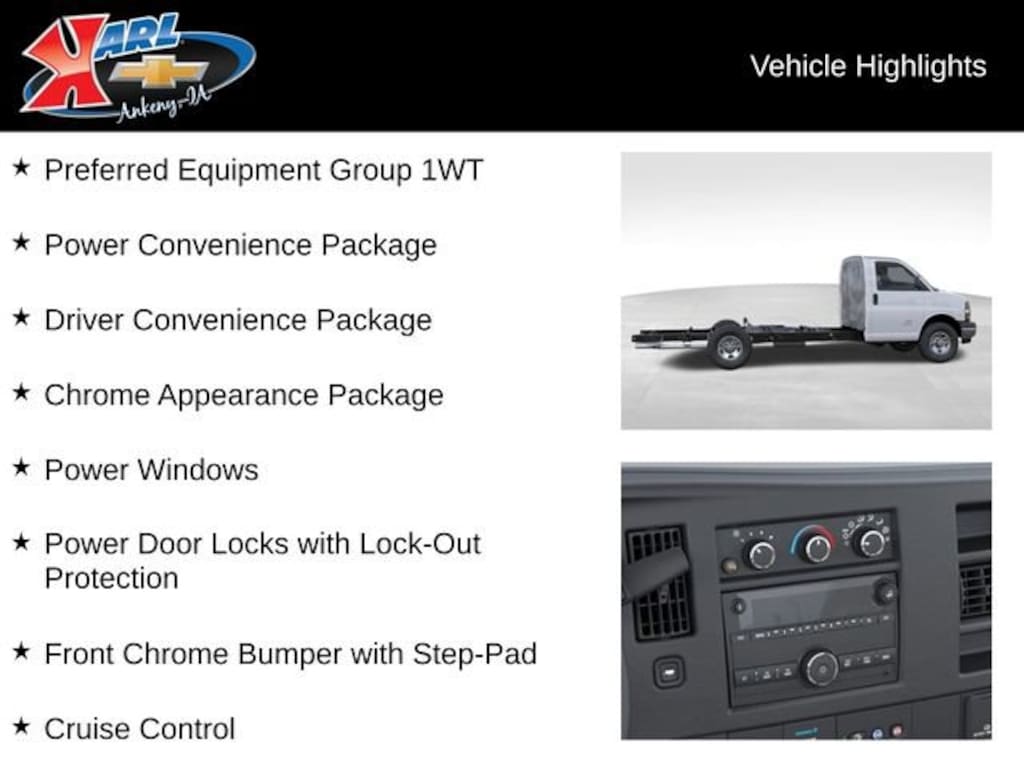 New 2026 Chevrolet Express Cutaway 3500 1WT Cutaway Van