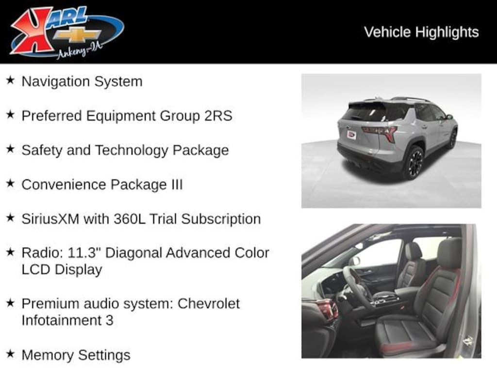 New 2026 Chevrolet Equinox RS SUV