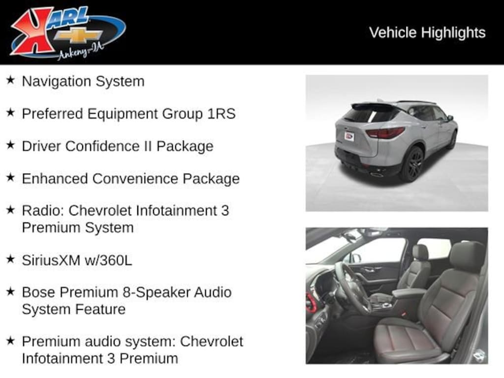 New 2025 Chevrolet Blazer RS SUV