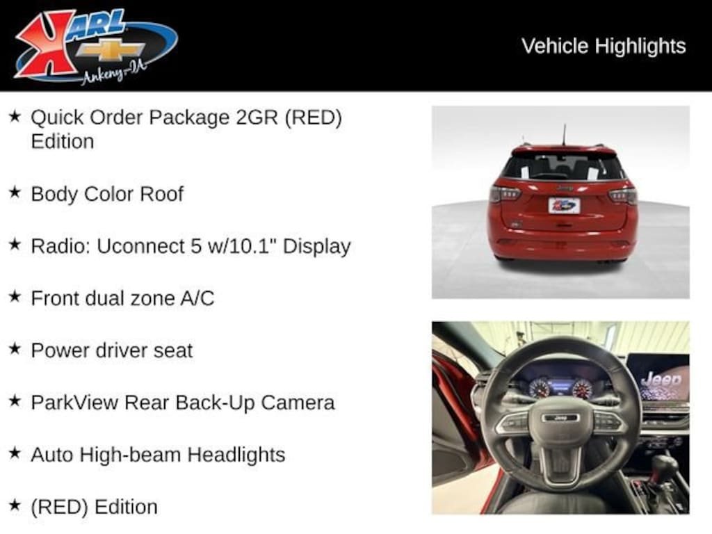 Used 2022 Jeep Compass (RED) Edition 4x4 SUV