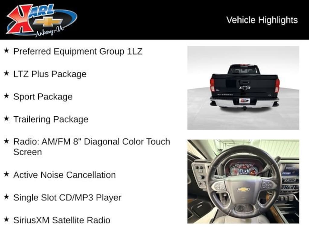 Used 2018 Chevrolet Silverado 1500 LTZ Truck Crew Cab