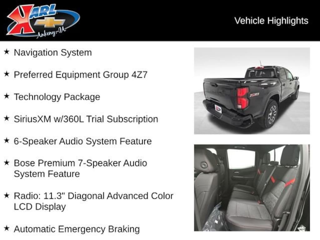 New 2026 Chevrolet Colorado Z71 Truck Crew Cab
