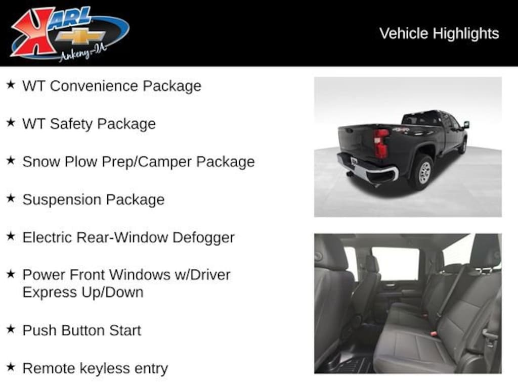 New 2026 Chevrolet Silverado 2500 HD WT Truck Crew Cab