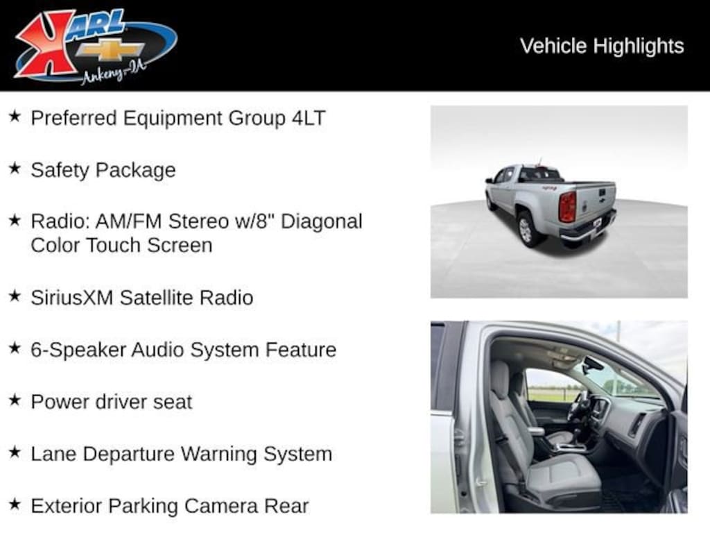 Used 2018 Chevrolet Colorado 4WD LT Truck Crew Cab